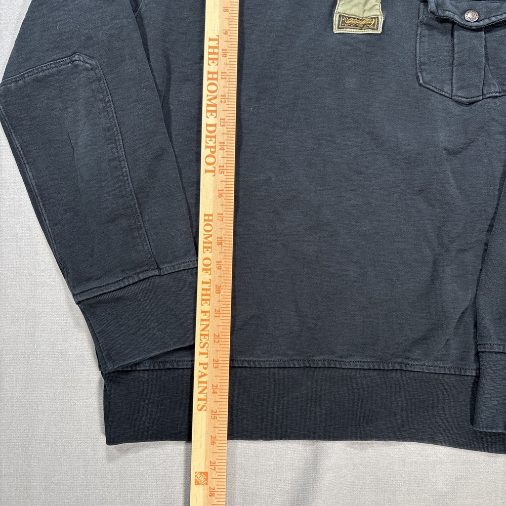 VTG Polo Ralph Lauren Pullover Mens XL Snap Button Utility Military Elbow Patch - Picture 6 of 9